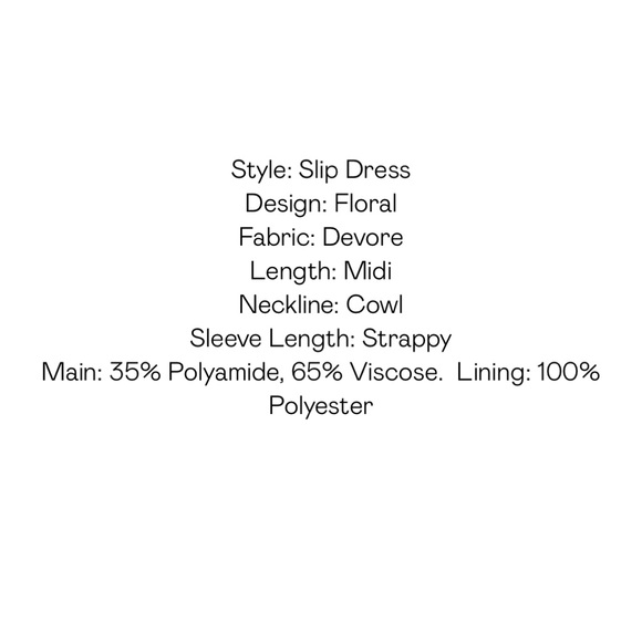 Nasty Gal Devore Floral Print Cowl Midi Slip Dress - Picture 4 of 4